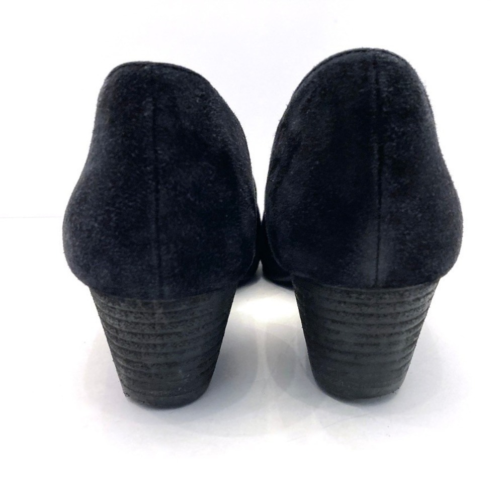 Eileen Fisher Hilly Suede d'Orsay Pump Womens 7 Black Pointed Toe Cut Outs - Picture 4 of 11